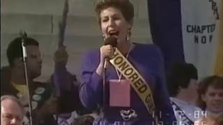 HELEN REDDY  I AM WOMAN  MOBILIZE FOR WOMEN'S LIVES RALLY 1989  Abortion Rights Rally