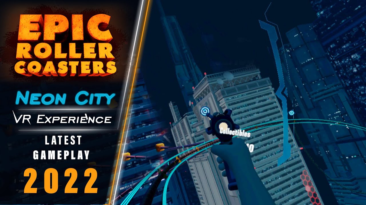 Neon City || EPIC Roller Coaster Latest Game Play|| Oculus Quest 2 Experience Shooting Mode