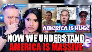 Couple From The UK Reacts to Europeans Are Shocked by How MASSIVE America Really Is!