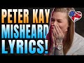 AMERICAN REACTS TO PETER KAY MISHEARD LYRICS | PETER KAY | AMERICAN IN ENGLAND | AMANDA RAE