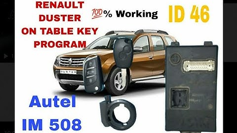 RENAULT DUSTER KEY PROGRAMMING ON TABLE BY AUTEL IM508 ALL KEYS LOST #autel 