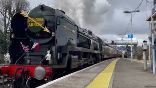 34046 ‘Braunton’ passes through Maidstone East station on the Way to canterbury. 4 March 2023