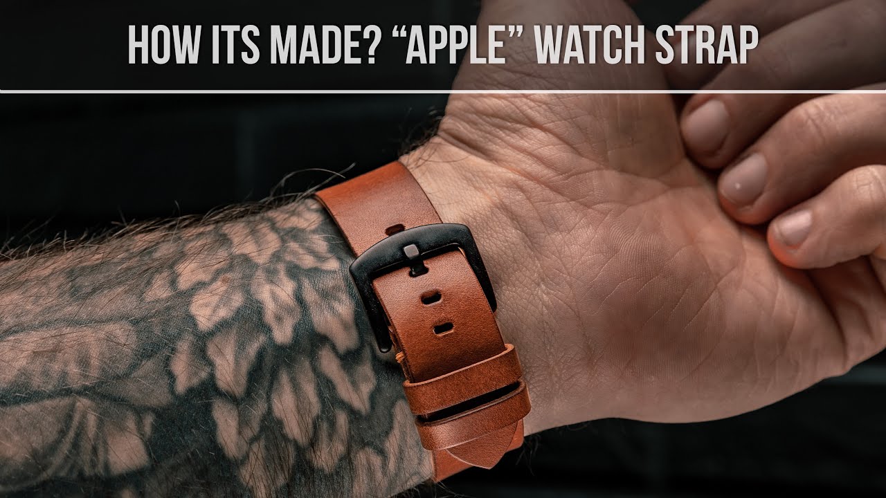 Made a quick Apple watch strap from some scraps : r/Leathercraft