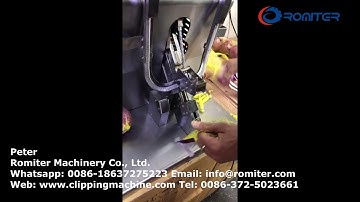 Electric Fruit Mesh Bag Clipping Machine with Label~1