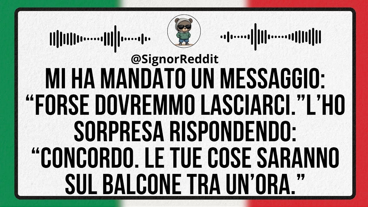 Lei ha mandato un messaggio: “Forse dovremmo lasciarci.”L’ho sorpresa rispondendo: “Concordo...