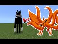 Cartoon Cat VS Kyubi Naruto Four Tails in Minecraft Pocket Edition