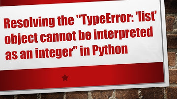 Resolving the "TypeError: 