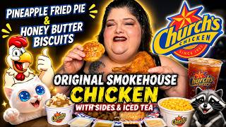 Church's Original Smokehouse Chicken With Sides & Iced Tea Mukbang screenshot 3