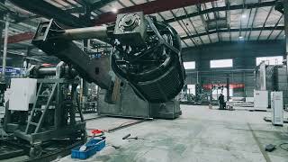 Trial run of rotomolding machine