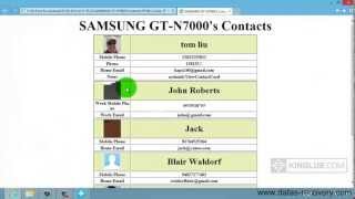 How to Recover Lost  Contact, Deleted Contacts from Samsung Galaxy