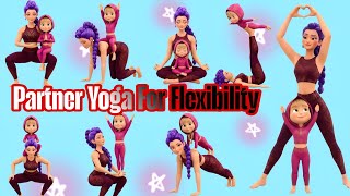 Partner Yoga for Flexibility | 15 Best Partner Yoga Poses for Full Body Stretch | Beginner Friendly