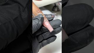 rubber base on gel-x nails! 💅🏽 #gelxnailtech #rubberbase #nailtech #shorts #nailtutorial #gelx