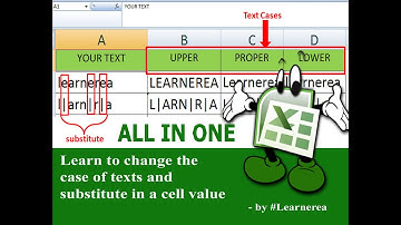 Using UPPER, LOWER and PROPER to Change the Case of String in Excel | Using SUBSTITUTE Function