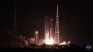 Artemis I Launch From 32 Miles Away saturn V Center  Footage