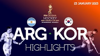 FIH Odisha Hockey Men's World Cup 2023 - Short Highlights : Argentina vs Korea | #HWC2023