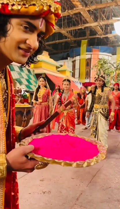 Sumedh Mudgalkar Latest Holi Celebration Video In Radha Krishna Serial 😍🥳 #shorts