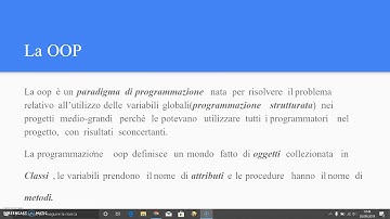 Cosa è la Programmazione Orientata agli oggetti