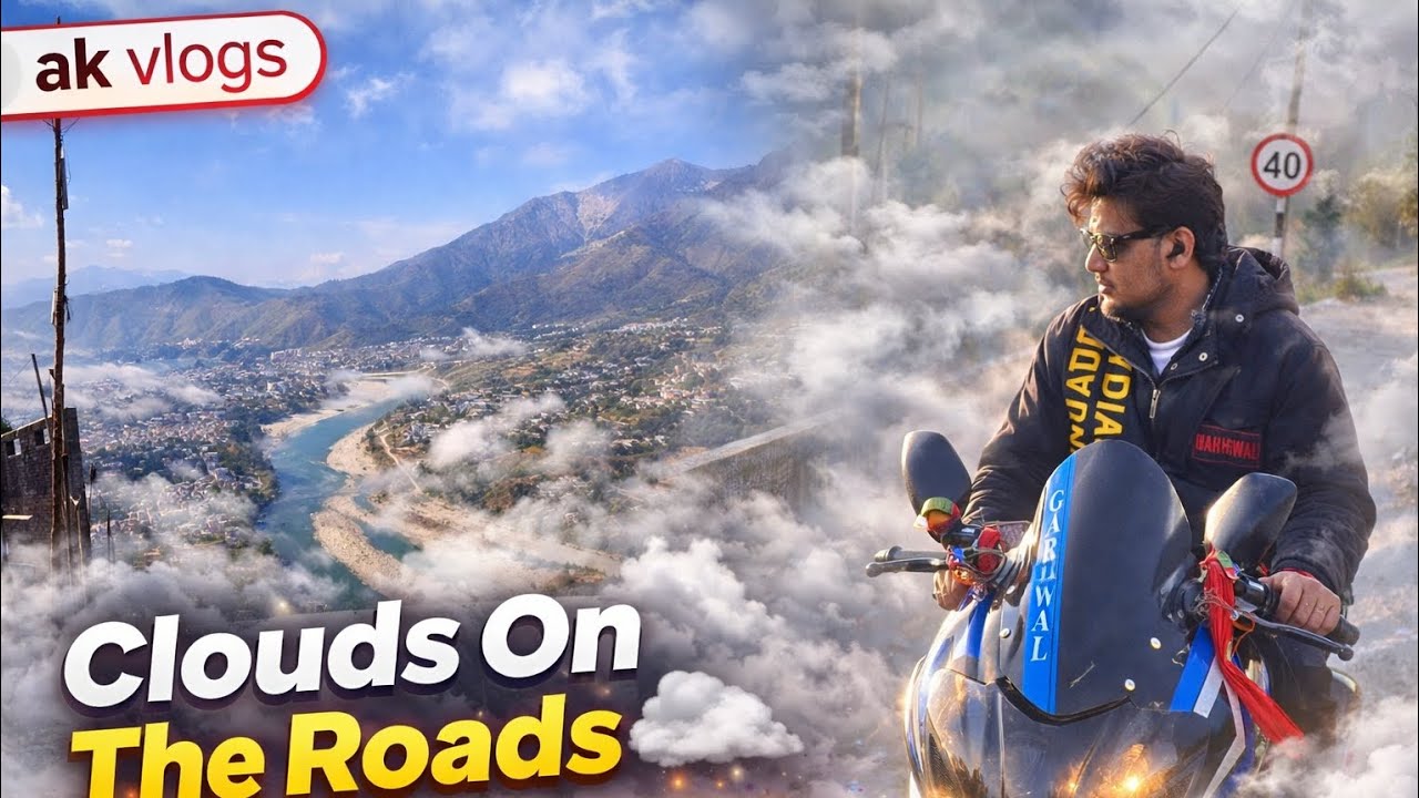 Wow.... clouds are on the road...☁️☁️☁️☁️☁️