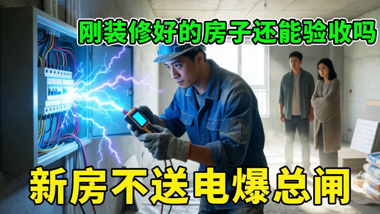 客户新房还在装修，只是换了个漏保就不送电爆闸，这房子还能验收吗？【城阳电工电路】