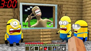 We Found The Man 2 EXE From the Window at 3:00 AM and minions in minecraft Scooby Craft