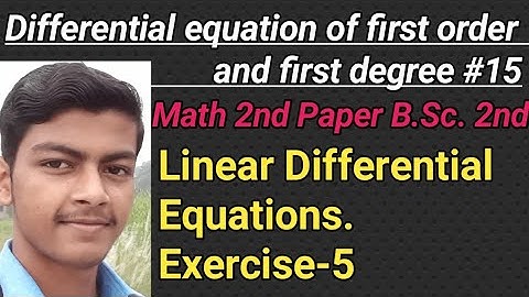 Linear Differential Equation.