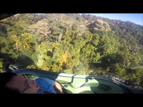 Inside the gondola on Kuranda tropical forest in Cairns, Australia
