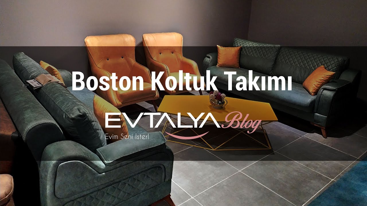 Boston Yeşil Hardal Koltuk Takımı Evtalya Mobilya YouTube