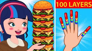 100 LAYERS CHALLENGE || 100 Layers Of Makeup, Food Challenge by KCN