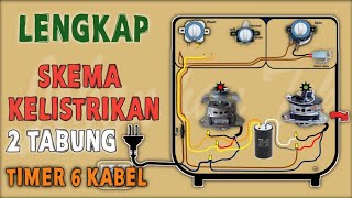 Skema pemasangan Timer mesin cuci 6 kabel 