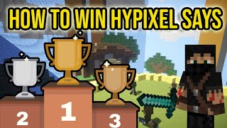How to WIN Hypixel Says (12 Tips and Tricks/tutorial)