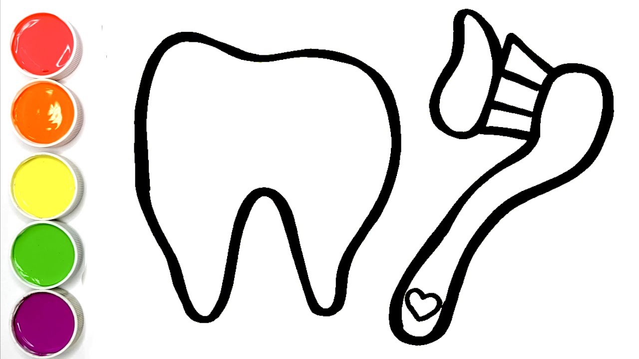 Dent De Lait Et Brosse A Dent Coloriage Drawing Coloring Youtube