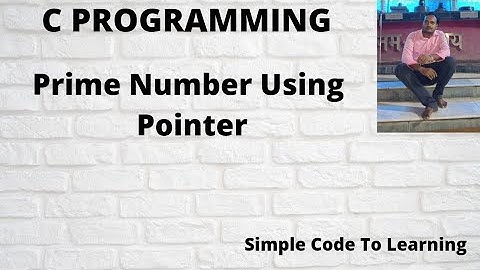 Prime Number Using Pointer in C Programming || MCS-011|| O level (Hindi)