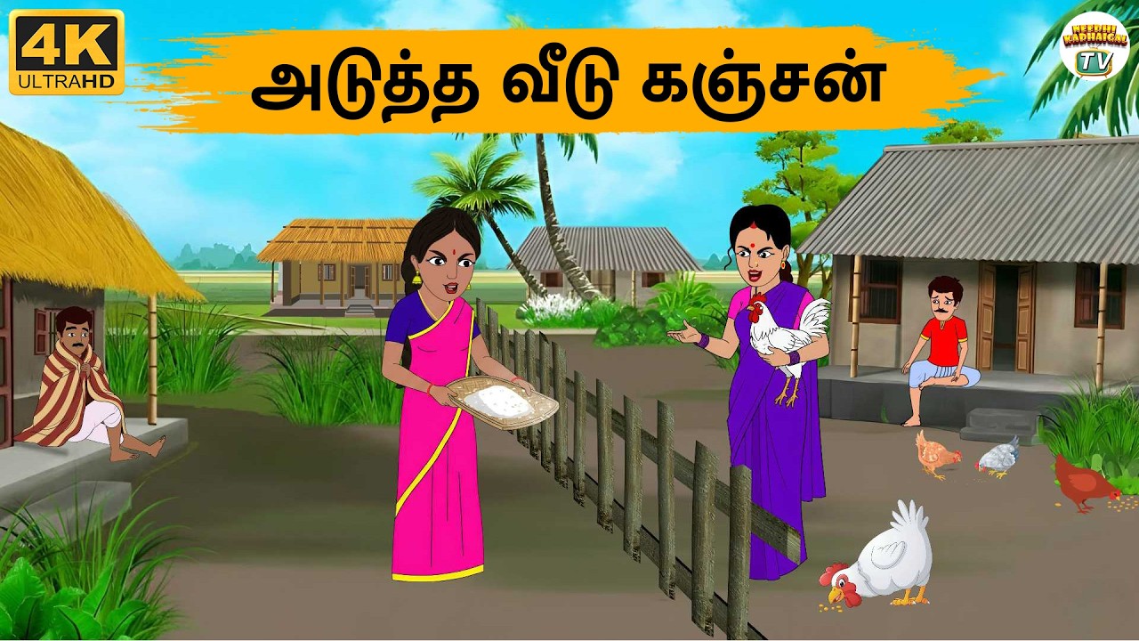 Tamil Stories - அடுத்த வீடு கஞ்சன் - Needhi Kadhaigal Tv - 329 | Moral Stories