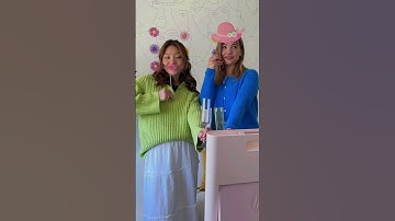 setting up the dreamiest photobooth before the party starts 🎀📸🫧