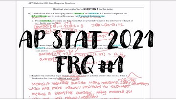 AP Statistics 2021 FRQ #1 / AP 통계학 2021 FRQ #1 문풀