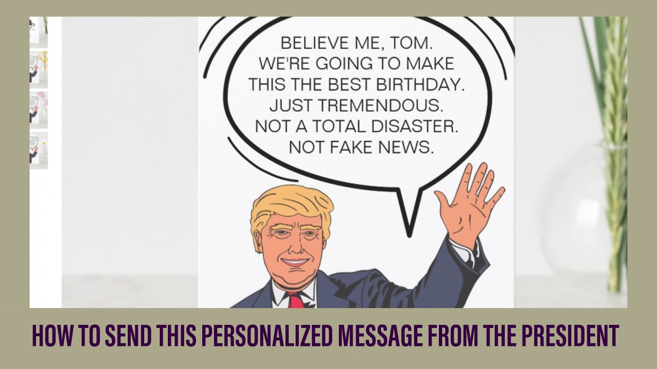 Funny Birthday Cards - A Personalized Greeting from Donald Trump 