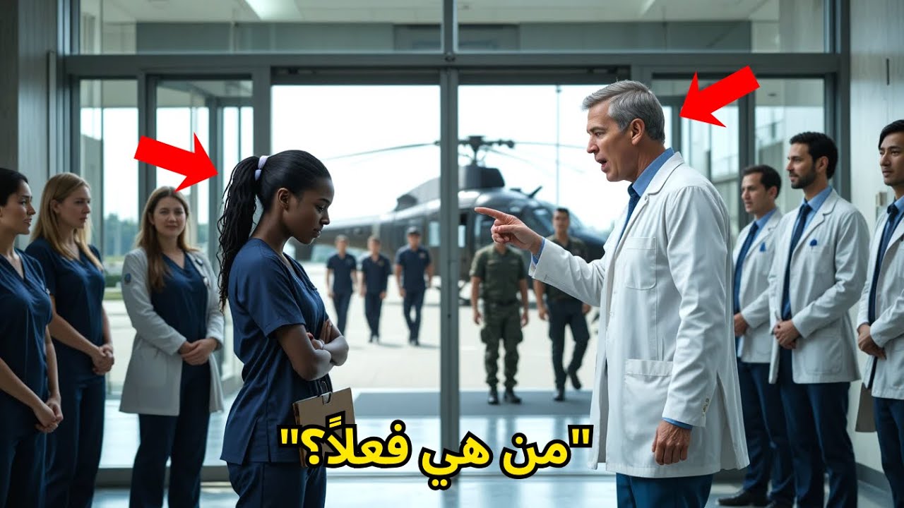 سخروا من الممرضة السوداء الهادئة… حتى هبطت مروحية بحرية تبحث عن جنديها المفقود