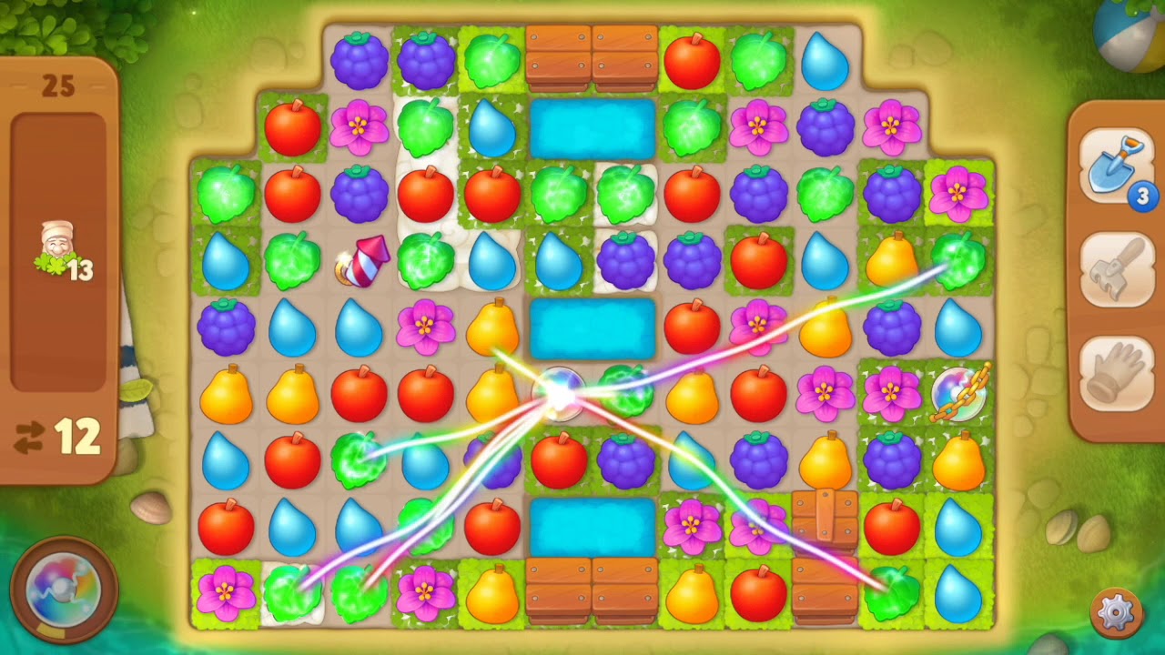 ガーデンスケイプ 新 25 攻略 Gardenscapes 25 難しいレベル25 スマホでゲームを楽しもう