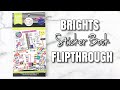 Happy Planner Sticker Book Flipthrough | BRIGHTS