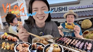 【Vegas美食探店1】韓國羊肉串炸雞、燒賣、章魚燒吃到飽！？第一次來這種店！