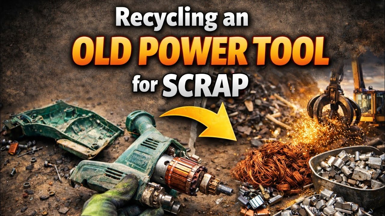 Recycling an Old Power Tool for Scrap — Giving Metal a Second Life