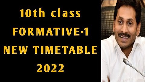 AP 10th class FORMATIVE-1Exams Timetable|10th class Formative-1 Exams 2022 ap|FORMATIVE assessment