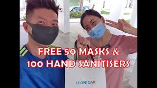 I have 50 masks and 100 hand sanitisers to give away