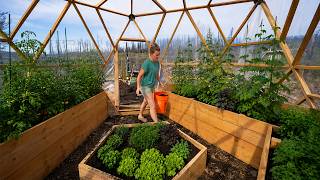 A Blizzard Won't Stop Us From Turning This Geodesic Dome Frame Into A Nice Warm GREENHOUSE