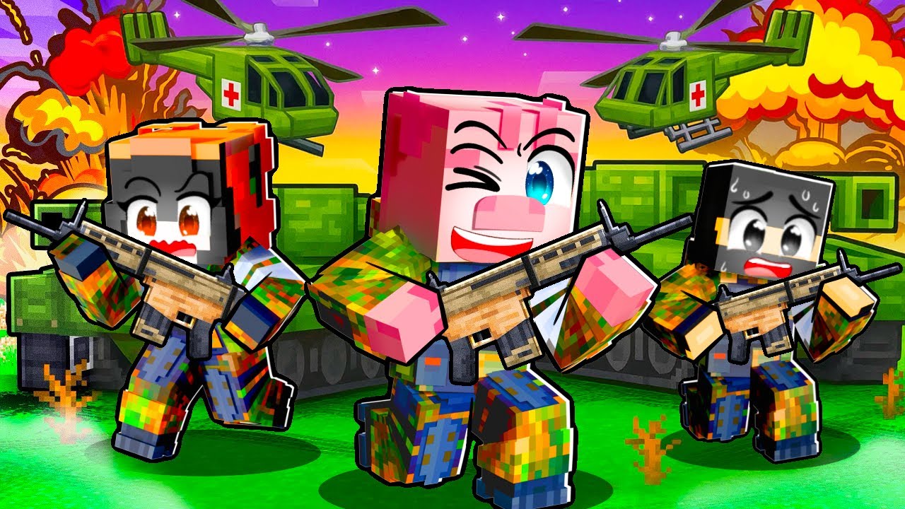 Stal jsem se VOJÁKEM s KAMARÁDY v Minecraftu!