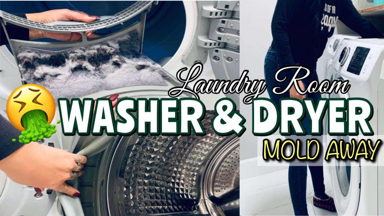 LAUNDRY ROOM DEEP CLEAN HOW TO CLEAN WASHING MACHINE & DRYER easy