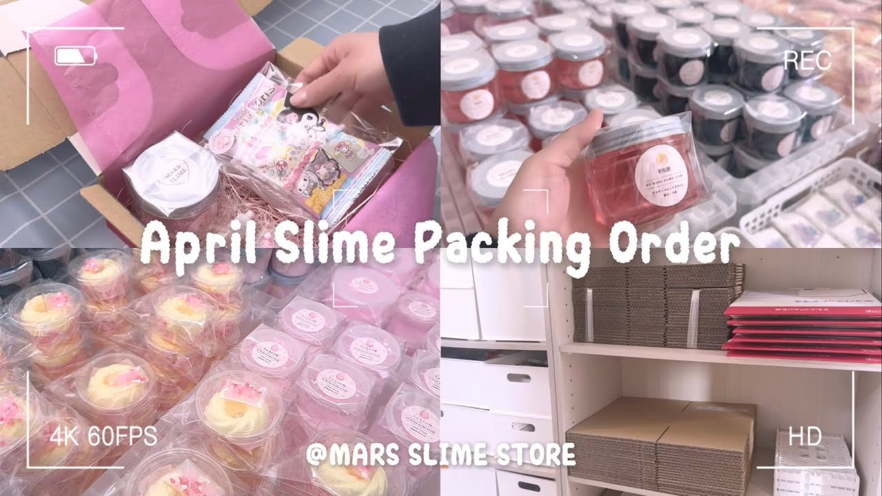 ‪꒰  梱包ASMR  ꒱‬ 箱詰め梱包作業 April Slime ʚ🌸ɞ