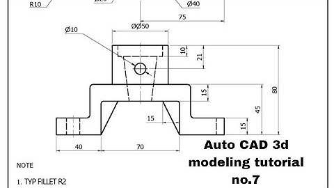 Auto CAD 3d modeling tutorial no.7 (Easy and Simple methods)