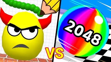🎯draw to smash ( save the dog) 🆚 ball run 2048 ♾️ level gameplay