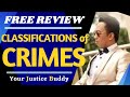 Legal & Criminological Classifications of Crimes (Free Criminology Board Exam Reviewer and Lecture)